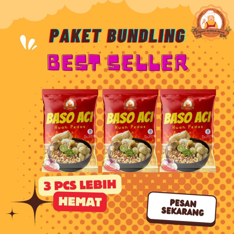 

paket bundling best seller baso aci kuah pedas super