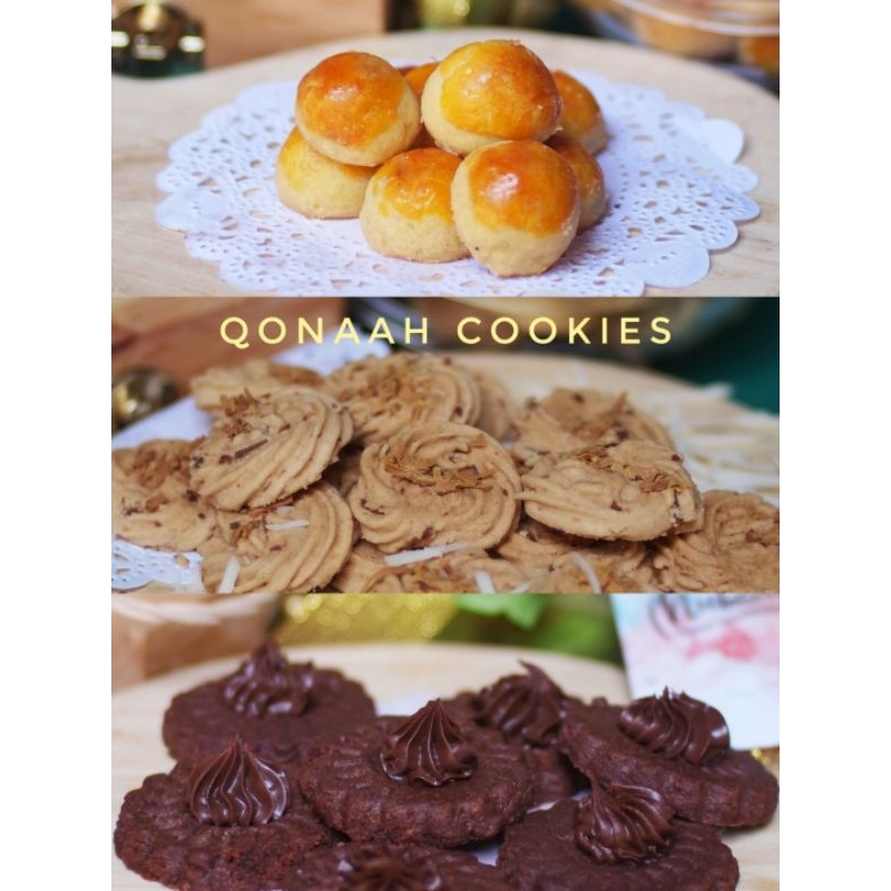 

(BISA KIRIM HARI INI) (SALE - BUNDLING) 3 Macam Kue Kering Lebaran @500gr Qonaah Cookies