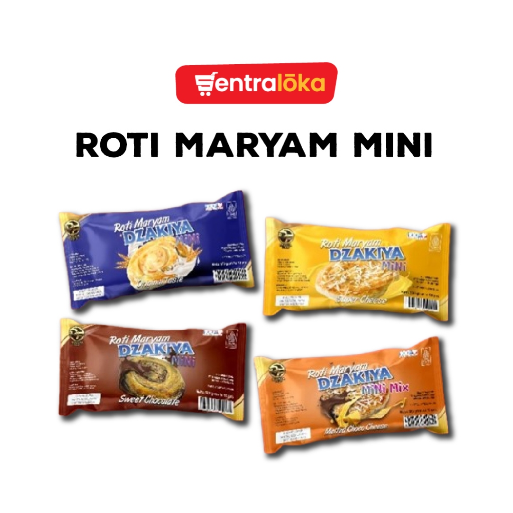 

Dzakiya Food - Roti Maryam Mini Isi 10 (Original, Cokelat, Keju & mix Cokelat Keju) 550g