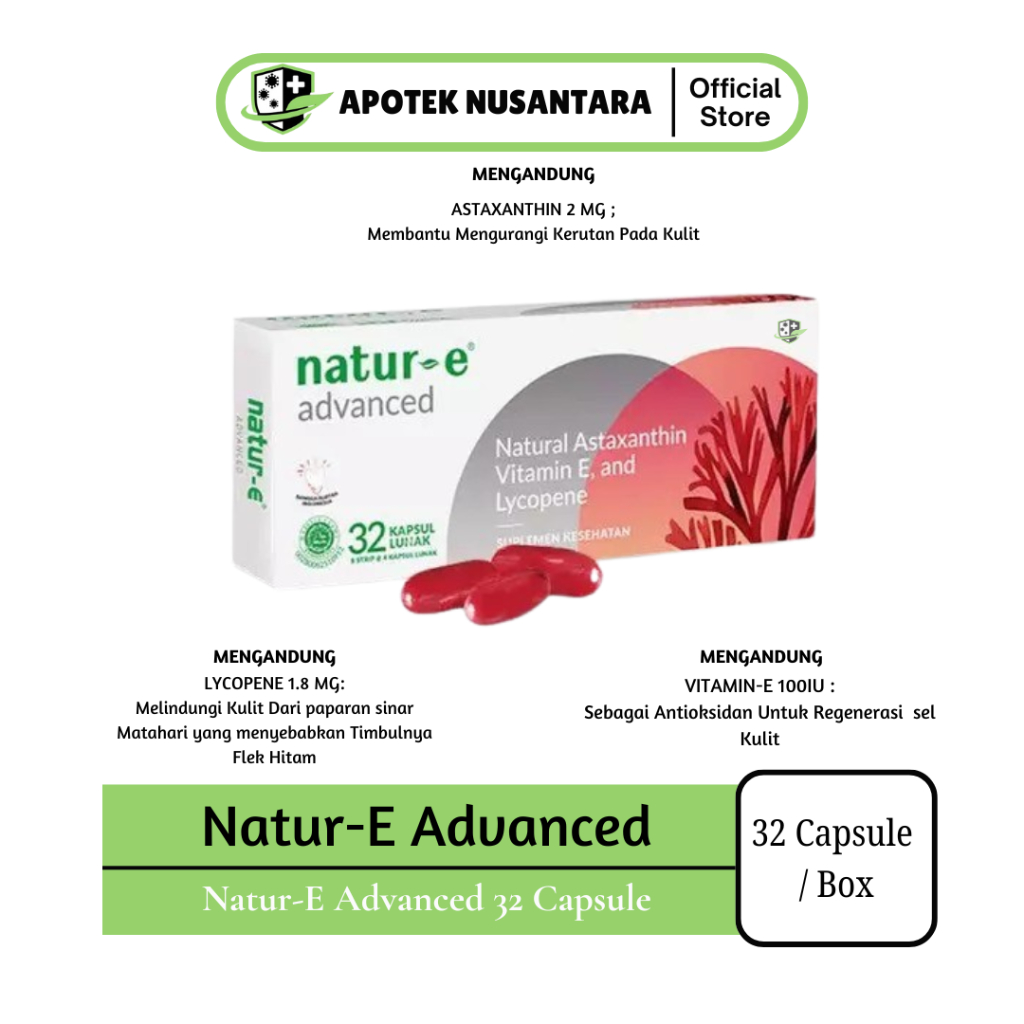 Natur-E Advanced 32s Soft Capsule suplemen / Natur-E Advanced / Vitamin