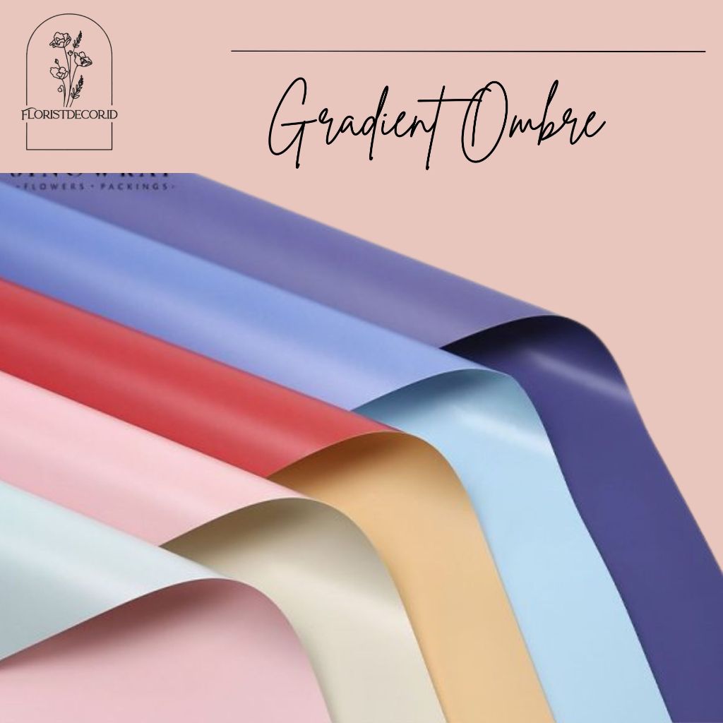 ECER TERMURAH GRADIENT OMBRE COLOR WATERPROOF CELLOPHANE KOREAN FLOWER WRAPPING PAPER GRADIENT