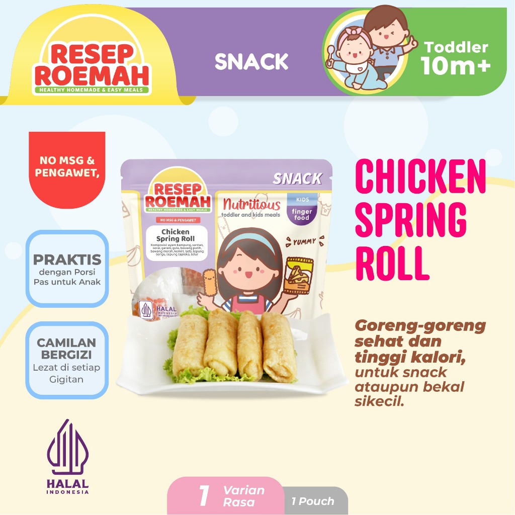 

Resep Roemah Chicken Spring Roll / Makanan Sehat Anak / Kids Healthy Homemade Frozen Food / No MSG