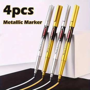 

Spidol Permanen Marker Metallic Chrome Gold Silver 1.5mm 4 PCS