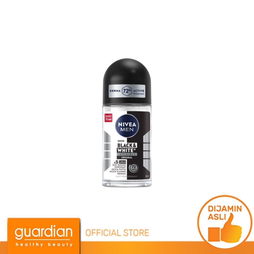 NIVEA MEN Deodorant Invisible Black & White Roll-On 50ml