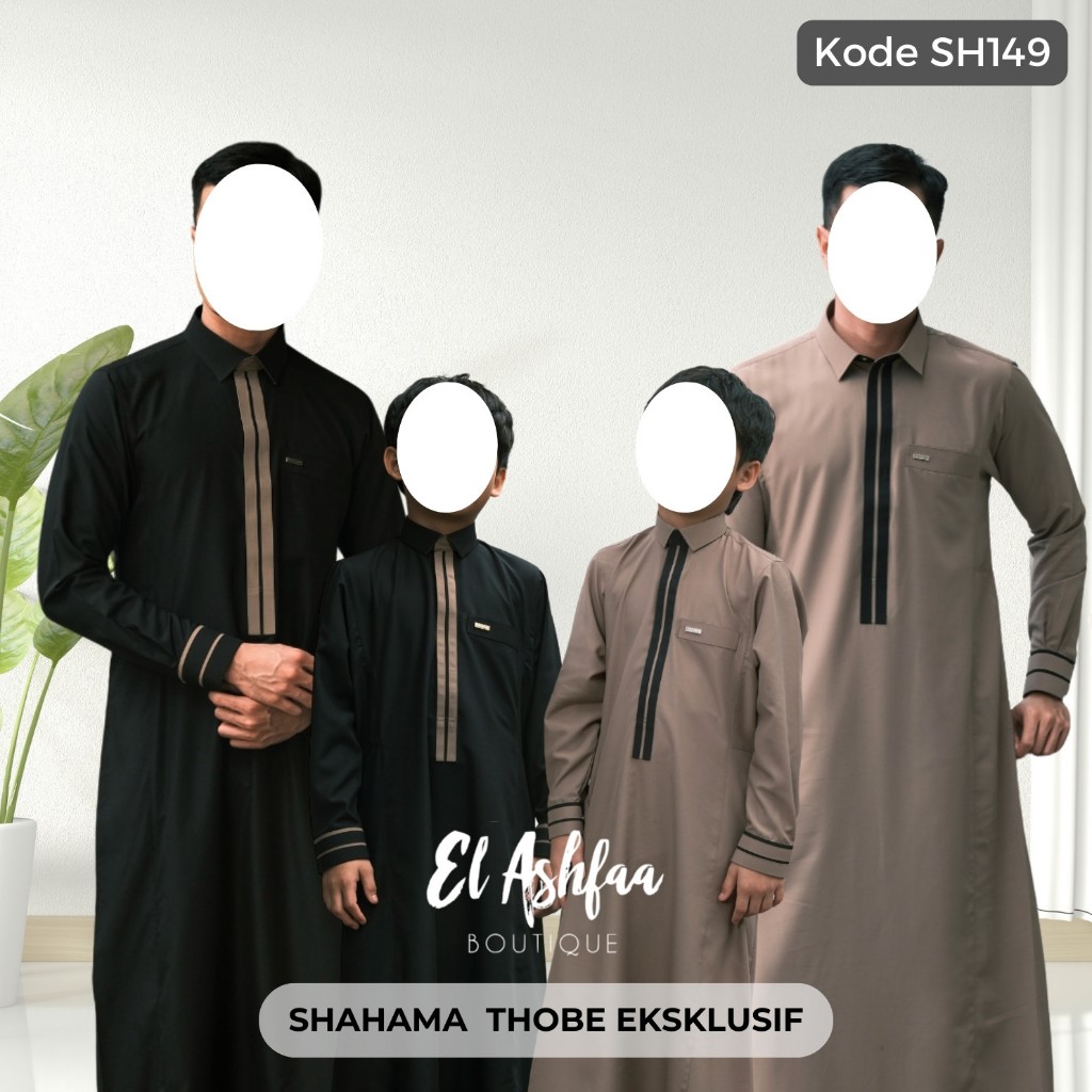 Jubah Saudi | Gamis Pria |  Shahama Thobe Eksklusif SH 149 - El Ashfaa Boutique