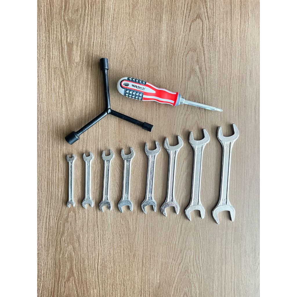 PAKET KUNCI SOK L PAS DIAMOND 6-22MM 8 PCS+ KUNCI SOK Y (8-10-12) + OBENG Plus-Minus (+/-) 4 inch Ma