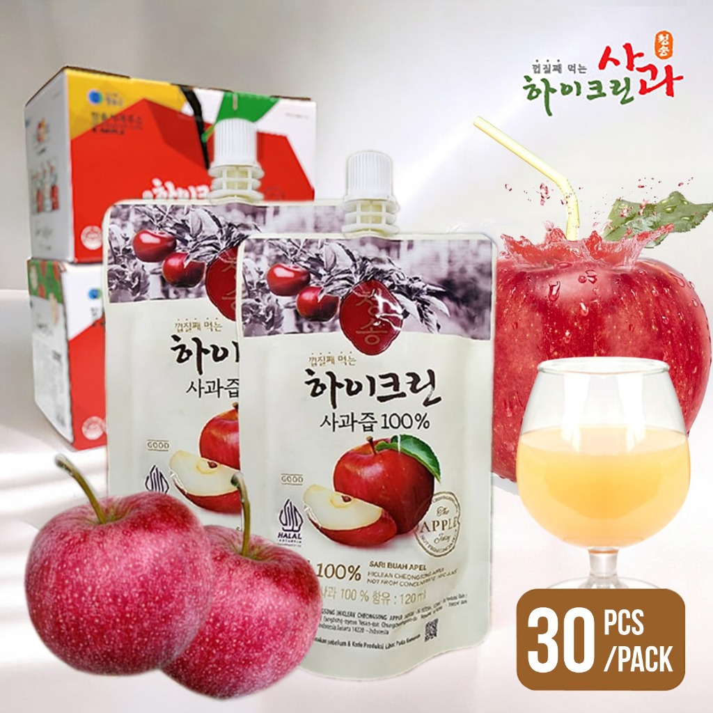 

Sari Buah Apel "Hi Clean" – 100% Asli Apel Korea Cheongsong, Kemasan 30 PCS