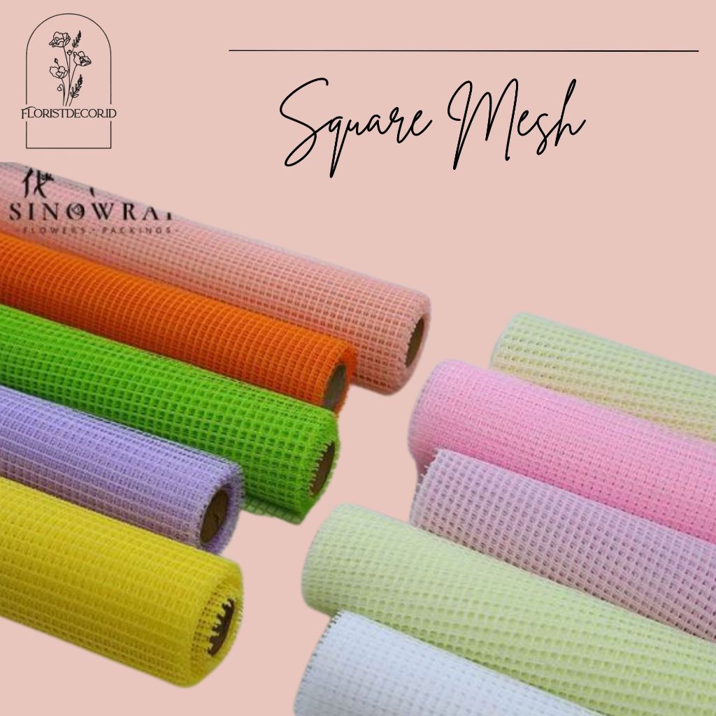 

TERMURAH FLOWER MESH KOREAN SQUARE NET Korean Jaring2 Net Roll JARING BESAR POLYNET