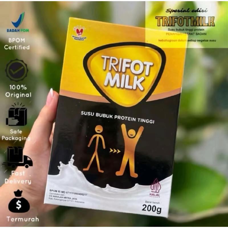 

Bubuk Susu Trifot Penggemuk Badan dan Multivitamin Badan BPOM Halal 100% Original