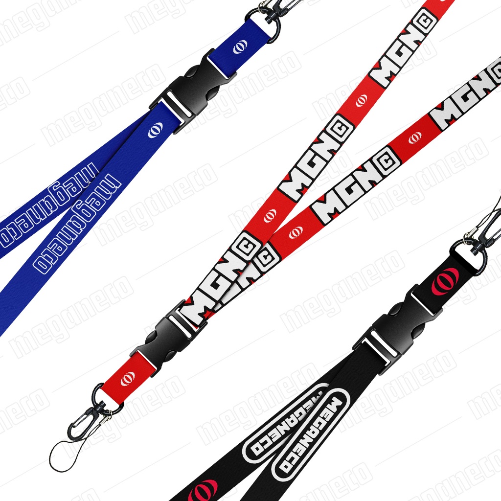 

Meganeco Lanyard - MGNC Club Original with Phone Strap | Gantungan Handphone