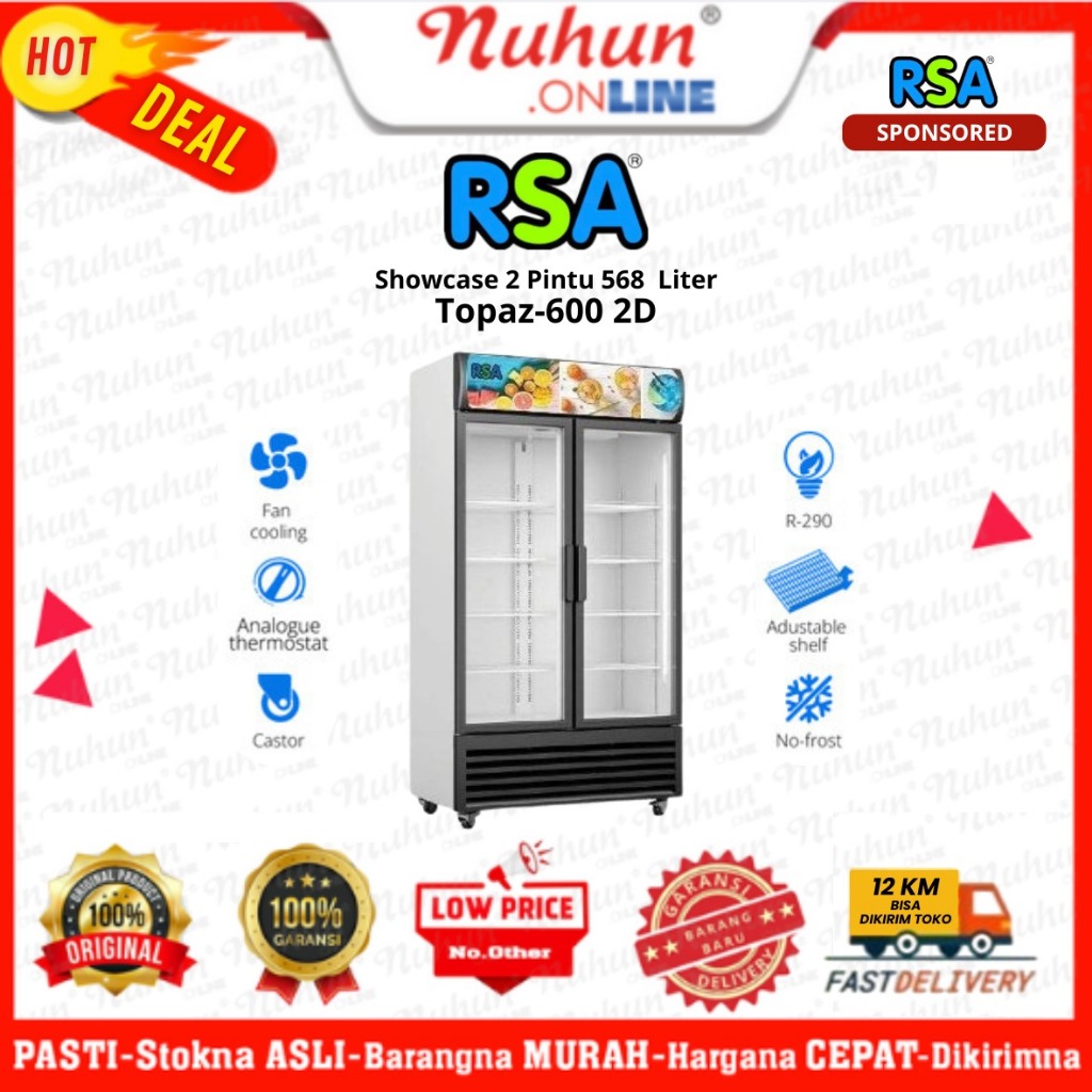 RSA Showcase 2 Pintu TOPAZ 600 568 Liter