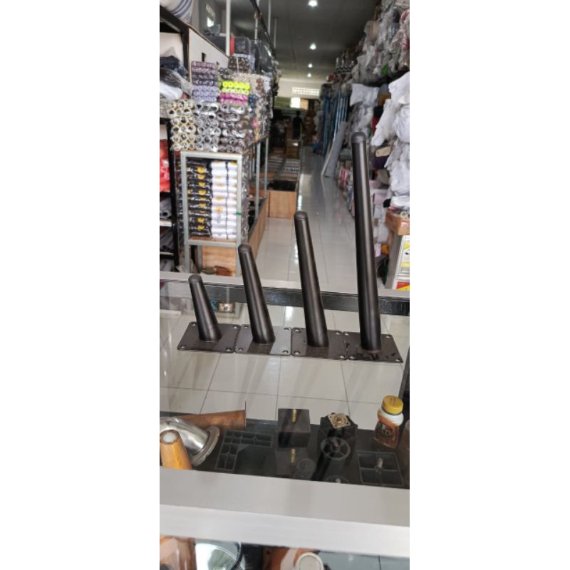 Kaki sofa retro besi/kaki kursi besi / sofa leg stainless/kaki stainless kerucut BLACK