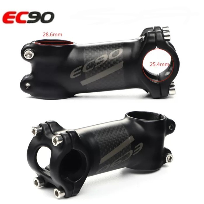 EC90 Stem Size 25.4mm Alloy Carbon Handlebar Stem Sepeda Pushbike Balance Bike BMX