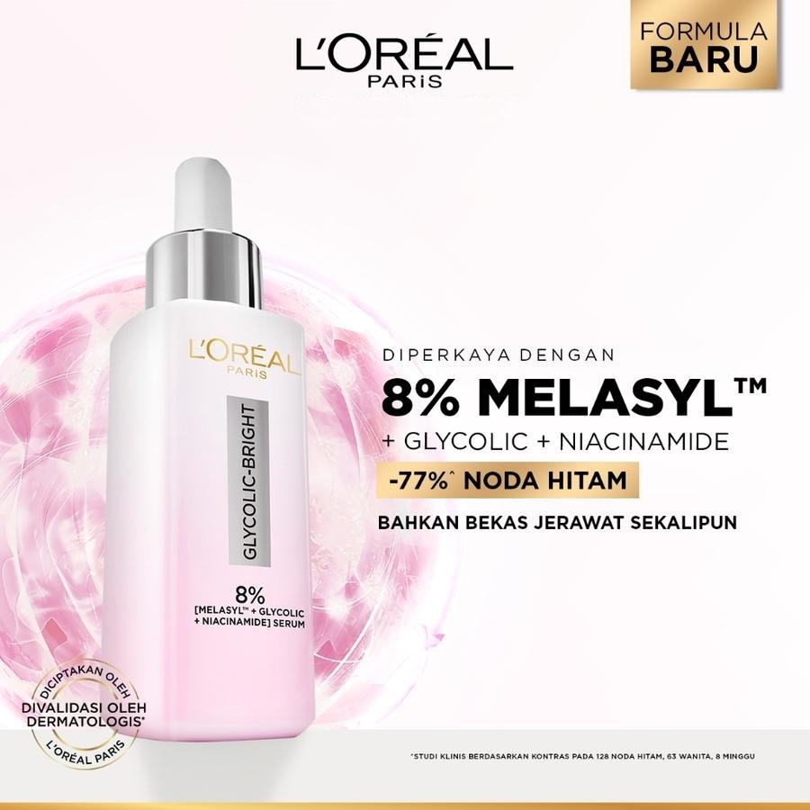 L'OREAL PARIS GLYCOLIC BRIGHT Instant Glowing Face Serum / LOREAL BRIGHTENING GLYCOLIC