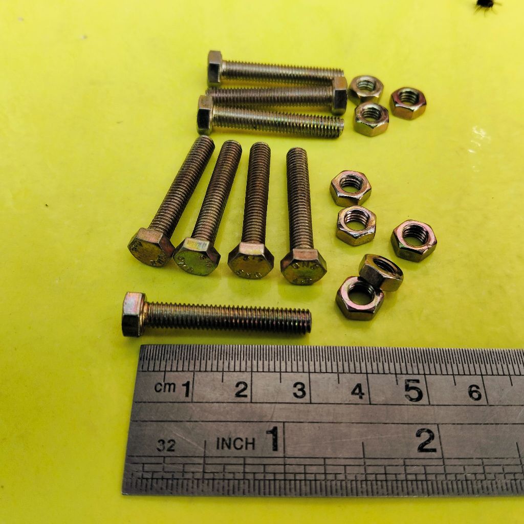 BAUT MUR KUNING M5 X 30 / BAUT 8 KUNCI 8 PANJANG 3CM 3 CM / BMK M5 X 30 / BAUT M5X30 KUNING / BAUD K