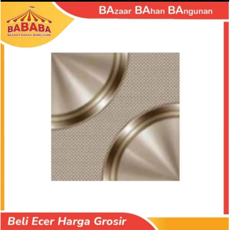 KERAMIK MOTIF NYAMBUNG GLOSSY 40x40 MILENIAR COKLAT