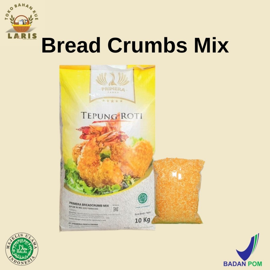 

Primera BREAD CRUMBS Tepung Roti MIX & WHITE 500 GRAM KEMASAN REPACK