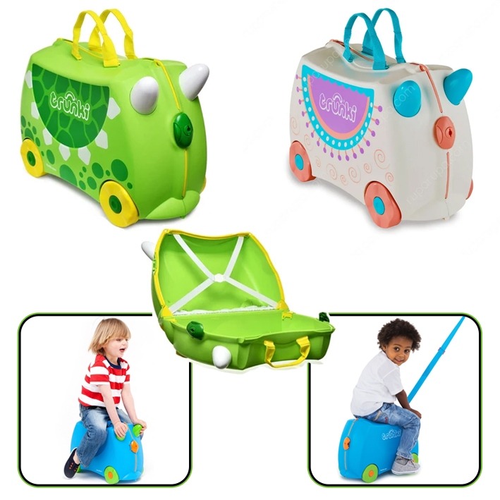 Trunki Ride-On Suitcase / Tas Koper Kabin Anak Trunki Dinosaurus Llama Bisa Dinaiki ORIGINAL