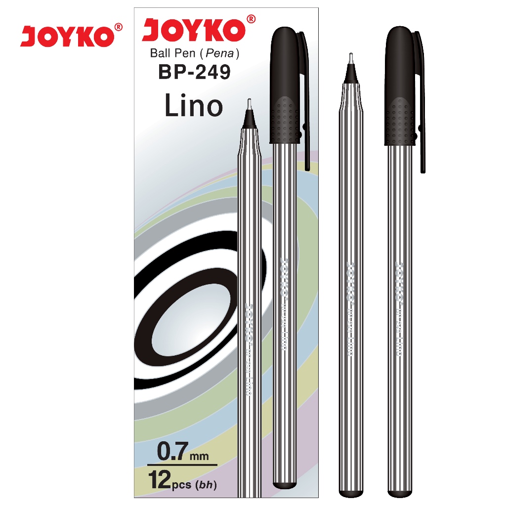 

[BOX/12PCS] JOYKO Pulpen Lino BP-249 Hitam / Biru