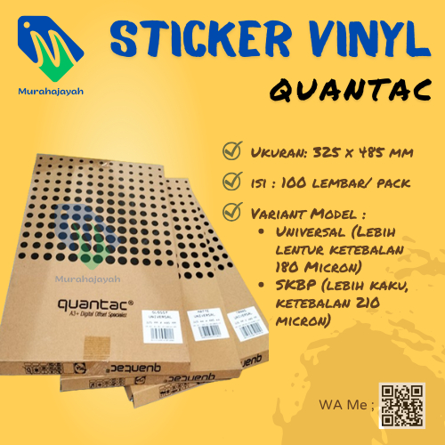 

QUANTAC Sticker Vinyl Laser Glossy | Matte | Transparant A3+