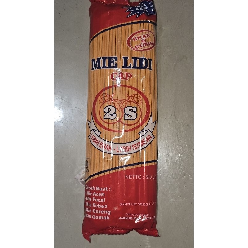 

Mie lidi merk 2S. mie gomak ciri khas pematang siantar