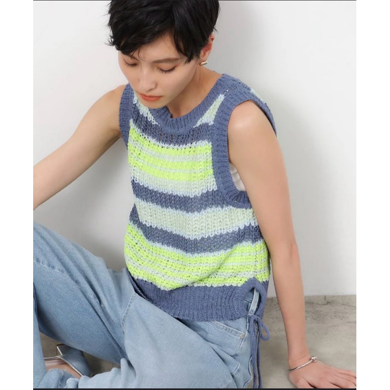 ZARA Stripe Tied Knit Vest