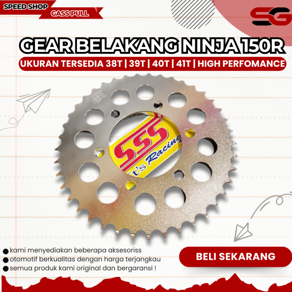 RB GEAR BELAKANG 428 NINJA 150R Gir Ninja RR Gear Besar Ninja RR Gir gede Ninja150rr Gear ninja 150