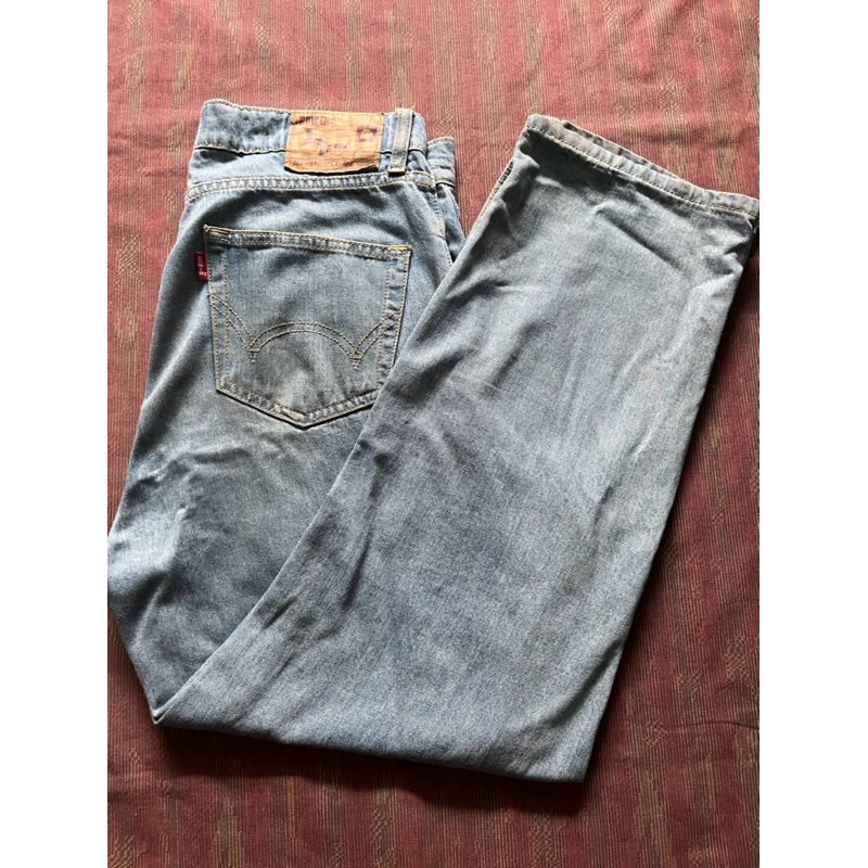 PRELOVED 803 Loose Crop BLEACH - Celana Panjang Denim Pria Edwin Jeans (Pemakaian baru 2x)