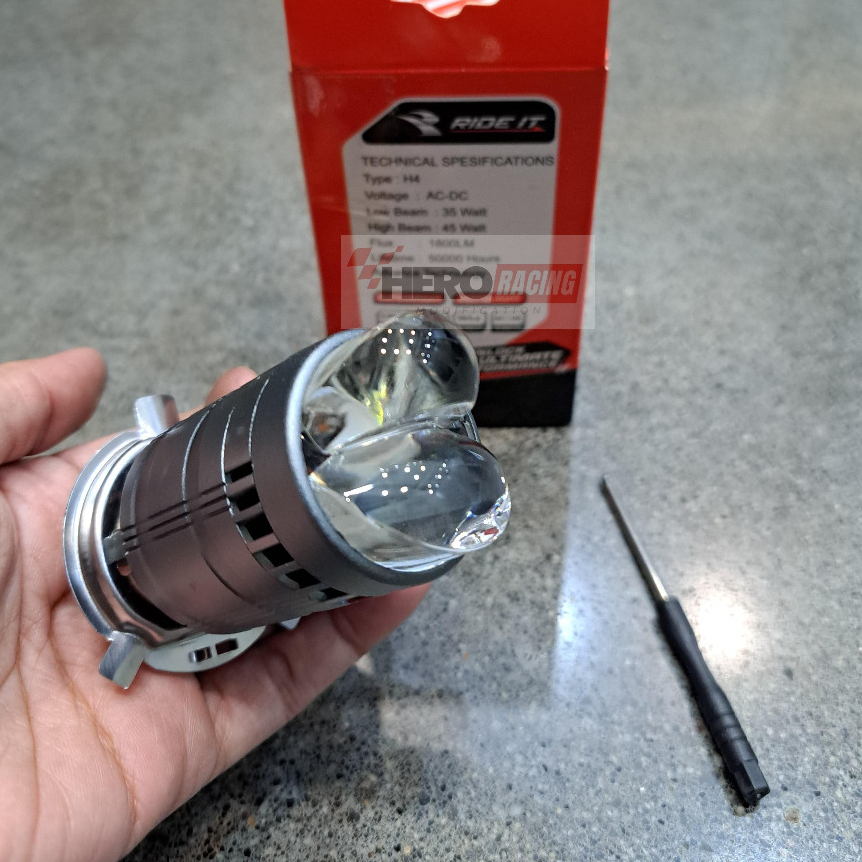 RIDE IT LAMPU DOP LED MOTOR MOBIL H4 LASER FOCUS LIGHT 45W ACDC