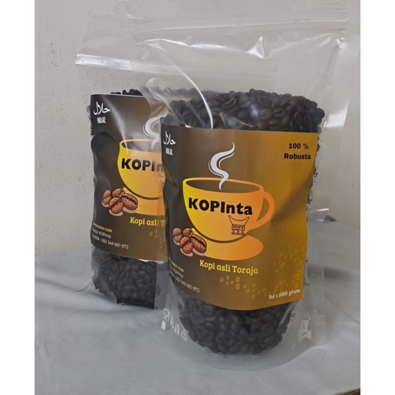 

Biji Kopi Sangrai, Kopi Asli Toraja, 100% Robusta, 500g