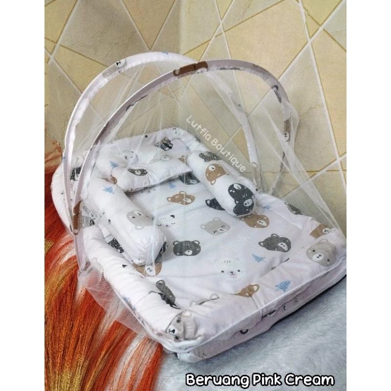 Set Kasur Bayi Kelambu / Kasur kelambu Bayi / Kasur Matras Kolam Bayi Ada Kelambu / Kasur Bayi Kelam