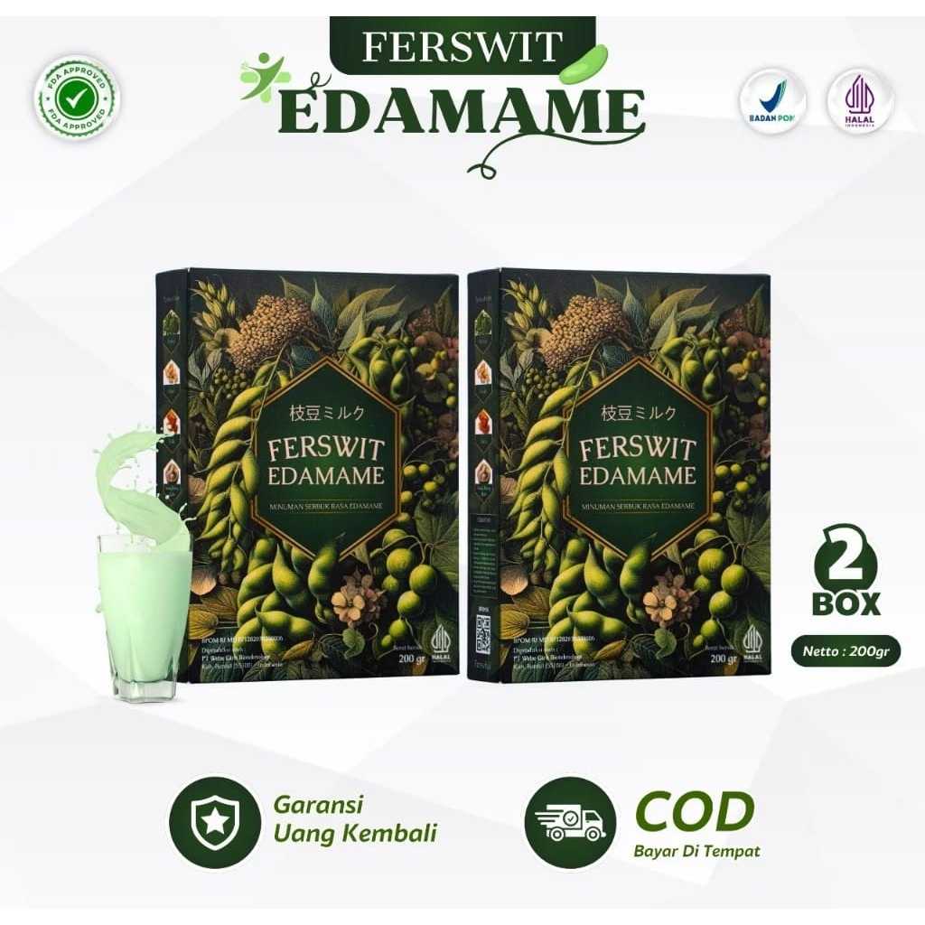 

Ferswit Susu Edamame Jepng Paket 2 Box Asli Original / Edamame Untuk Asam Urat, Nyeri Sendi & Tulang Original