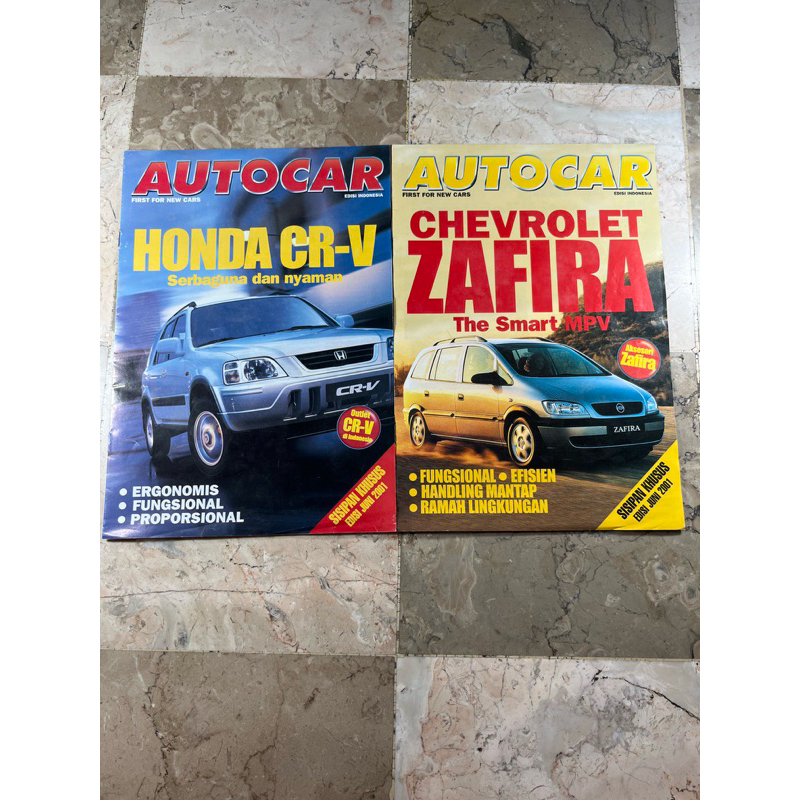 Brosur Autocar Honda CRV, Chevrolet Zafira