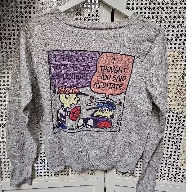 sweater cardigan outer snoopy peanuts baju atasan