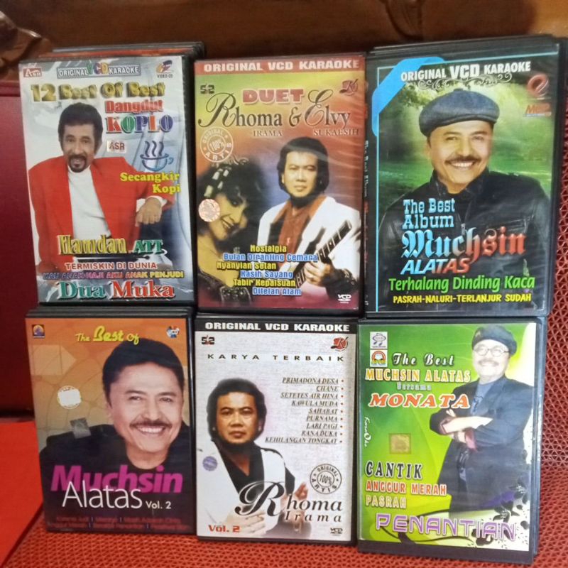 VCD KARAOKE LAGU DANGDUT PRIA,,100% ORIGINAL BEBAS PILIH JUDUL,CHAT JUDUL KEPENJUAL