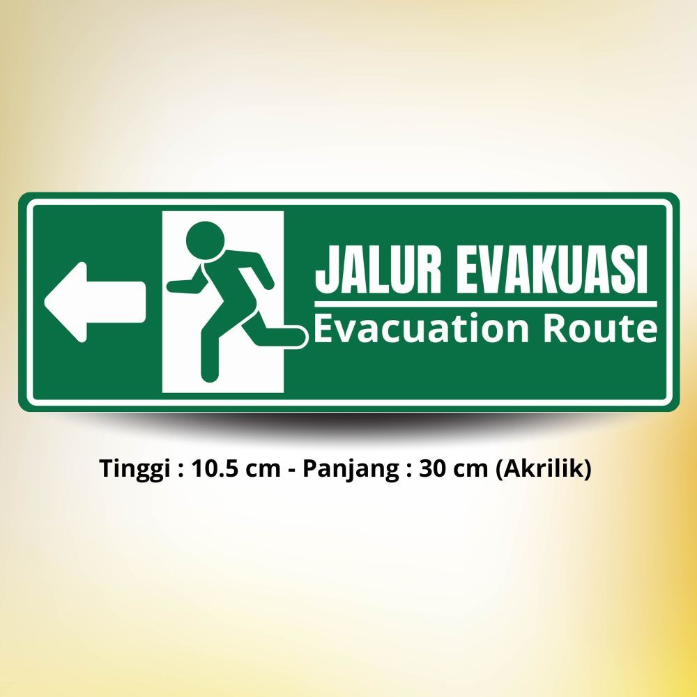 

Ay00! Akrilik Sign Board - Jalur Evakuasi/Titik Kumpul/Emergency Exit
