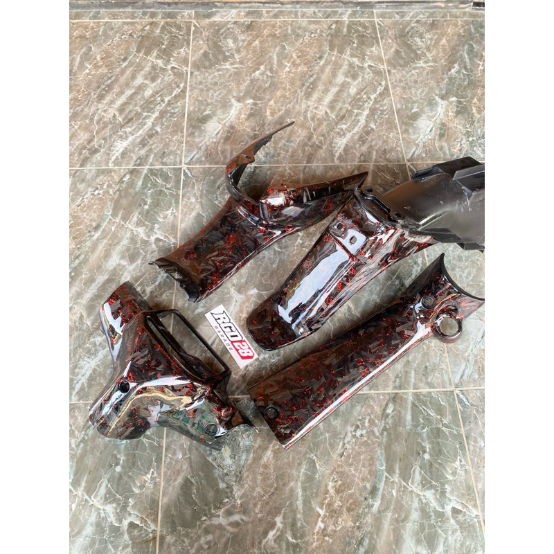 paket body kasar fizr carbon forged warna merah