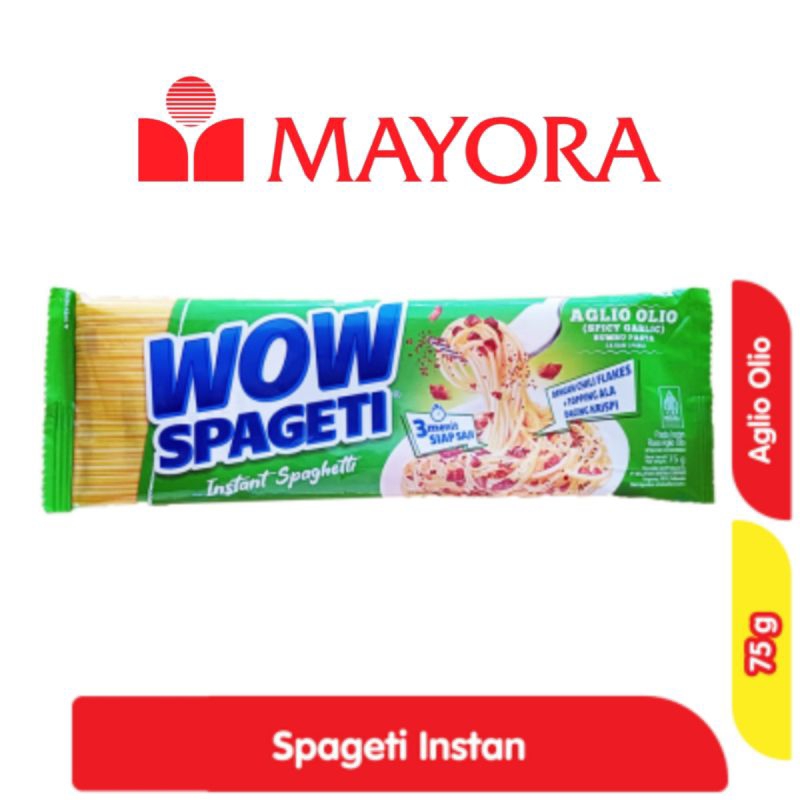 

Wow Spageti - Spagetti Aglio Olio spicy garlic - pasta instan