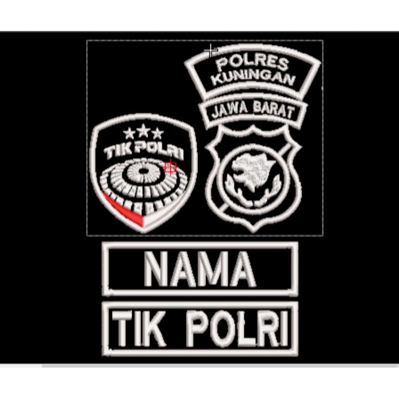 ATRIBUT BORDIR POLRI POLISI TIMBUL REQUEST NAMA DAN LOGO POLDA TACTICAL