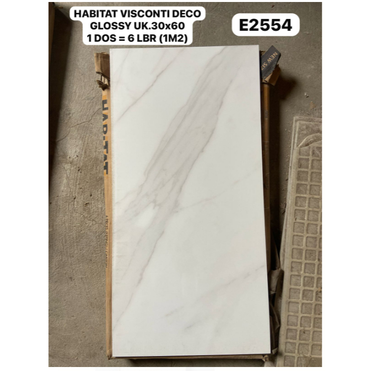 VISCONTI DECO GLOSSY UK.30X60 HABITAT MILAN KERAMIK LANTAI DINDING