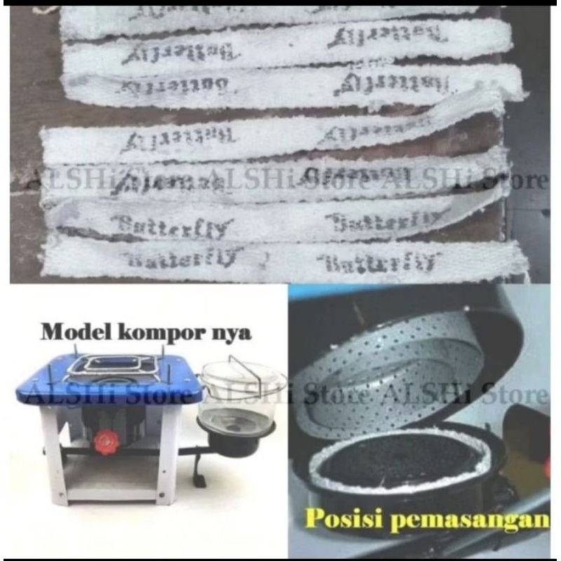 Sumbu Asbes kompor jadul Butterfly minyak tanah.