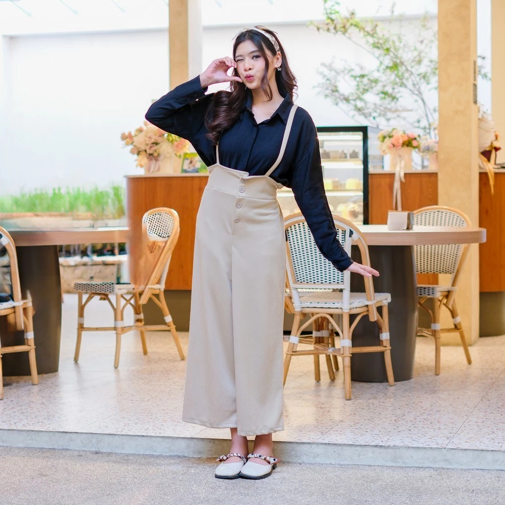Yumi Overall Kulot – Yoenik Apparel - Jumpsuit Wanita – Baju Kodok Celana Panjang