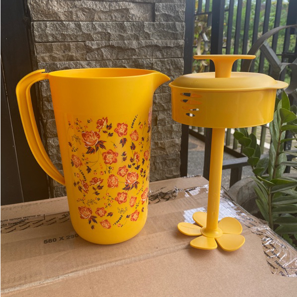 Sale  Tupperware STRING ROSETTA PITCHER 2 LITER warna Kuning Jug Teko Tupperware Tempat Air Minum Wa
