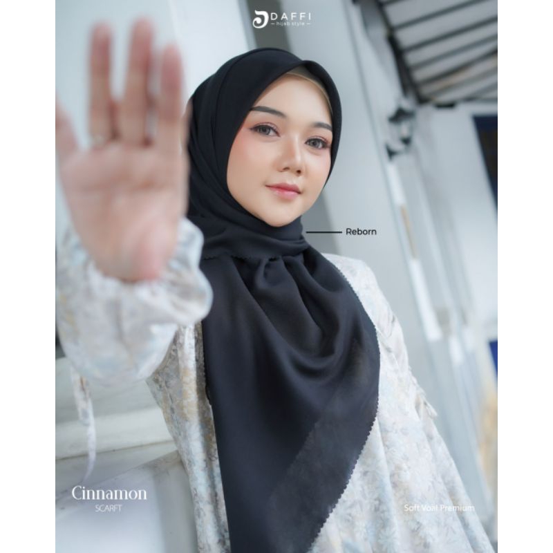 CINNAMON SCARF JILBAB SEGI EMPAT BY DAFFI HIJAB