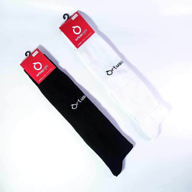 Kaos Kaki Bola / Futsal Panjang Dewasa Motif ORTUSEIGHT / Random Warna Hitam / Putih