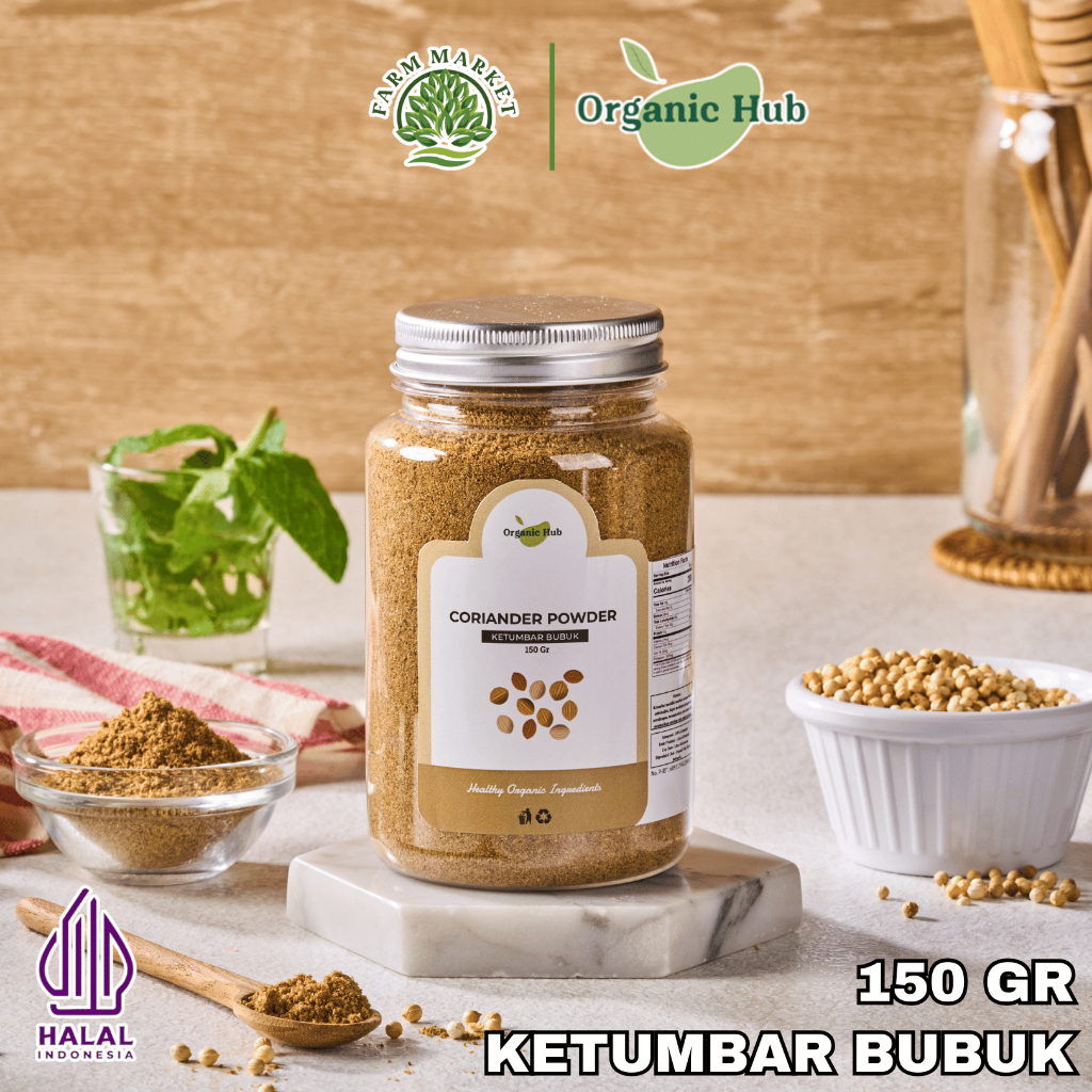 

Organic Hub Ketumbar Bubuk Halus Bumbu Dapur Rempah Organik Premium Coriander Powder 150 gr