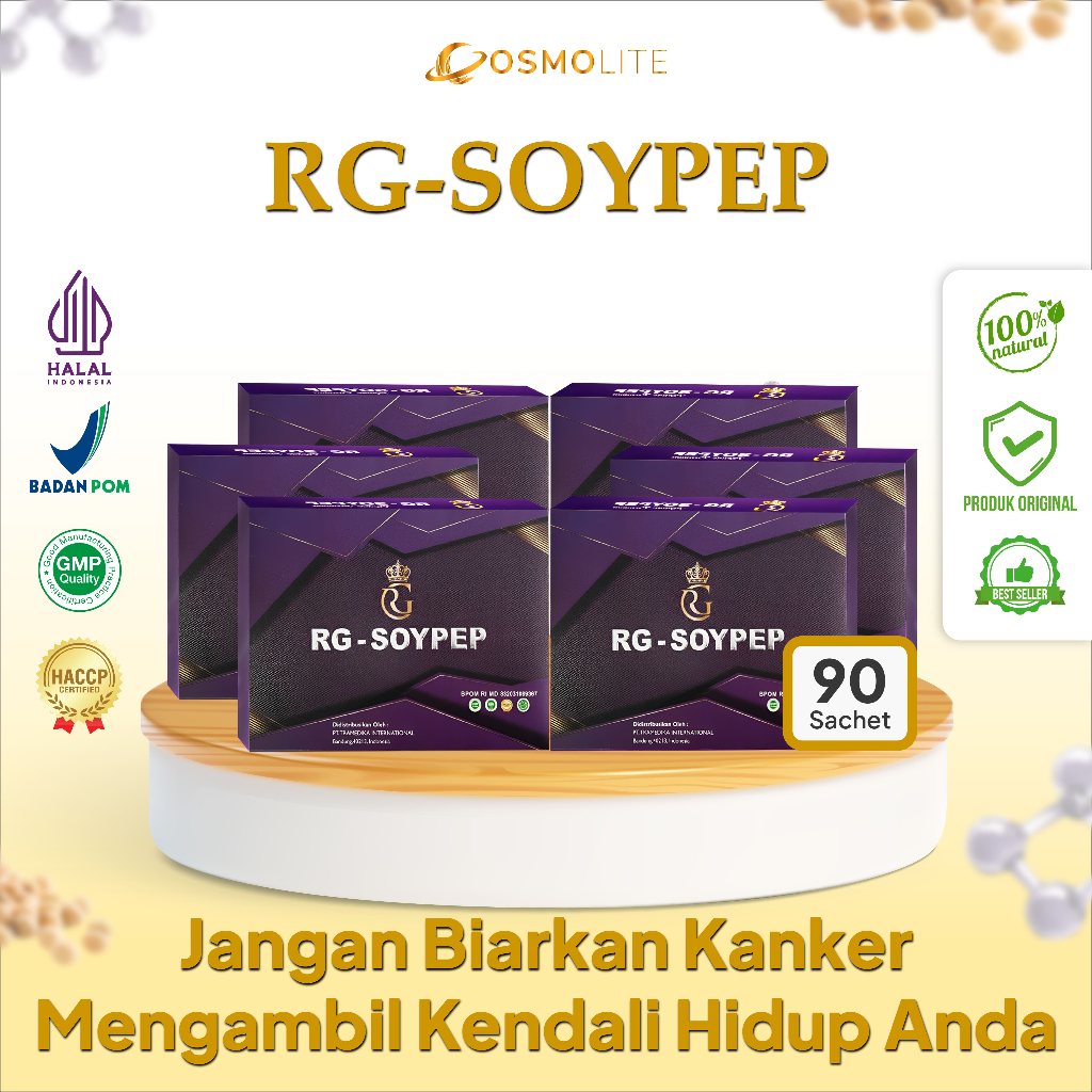 RG SOYPEP - Premium Peptide Suplemen Regenerasi Sel Tubuh Obat Kanker Obat Stroke (6Box)