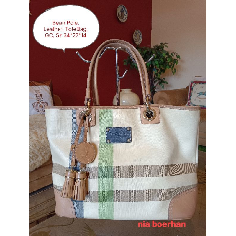 Bean Pole Tote Bag Leather Bag