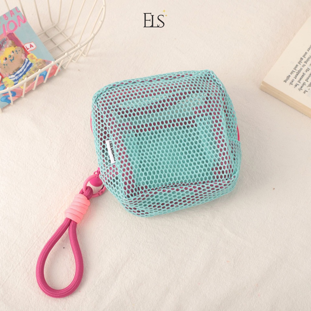 RB ELSA Cosmetic Pouch 12*12cm Make Up Jaring Serbaguna ZY1017