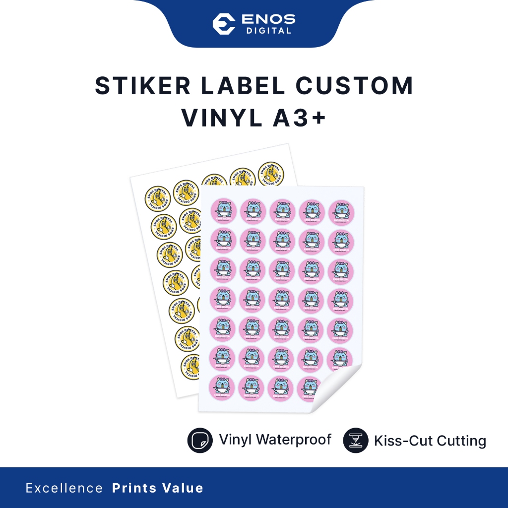 

Custom Sticker Vinyl Anti Air / Print Label & Segel Makanan - Stiker Vinyl Bulat